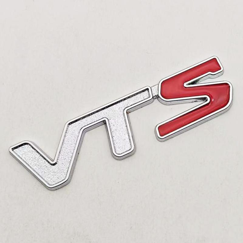 

3D Metal Red Silver Color Car Sticker Logo V T S VTS Badge Emblem Sticker For Citroen C2 C3 C4 Quatre Saxo Xsara Jimny VTR