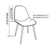 1pc Printed Shell Chair Cover Stretch Dustproof Dining Seat Covers Anti-slip Anti-dirt Office Chair Slipcover for Bedroom Study