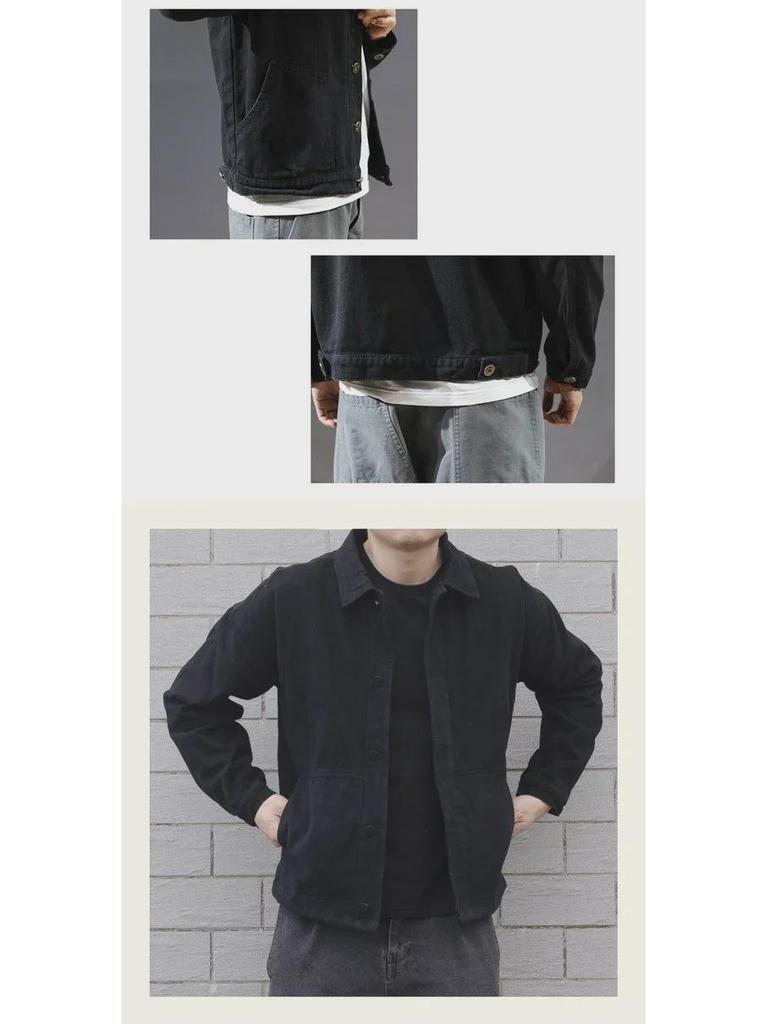 Men's Trendy Denim Jacket: Spring & Autumn Hong Kong Street Style, Loose Fit, Handsome Student Workwear