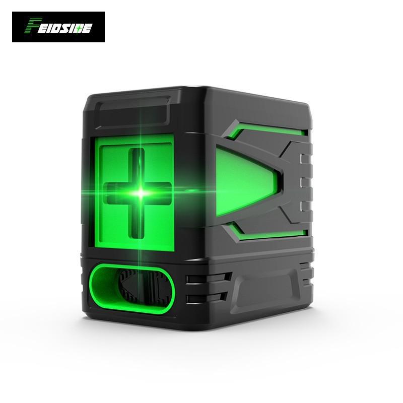 Mini Laser Level: 2-Line Green Light, Strong & Thin, Auto-Winding