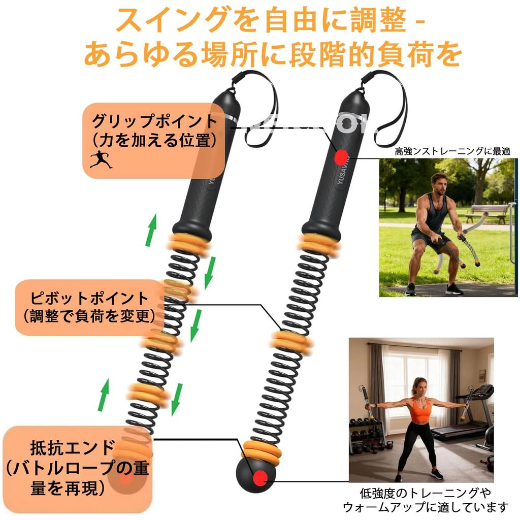 New Enhanced Cordless Battle Ropes Adjustable Resistance Home Training Equipment Strength Training Gear Powerful Muscle Building Exercise Compact and