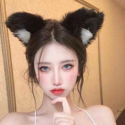 Animal Long Furry Headband Costume Hairpins Headwear Hair Band for Women Kids Birthday Masquerade
