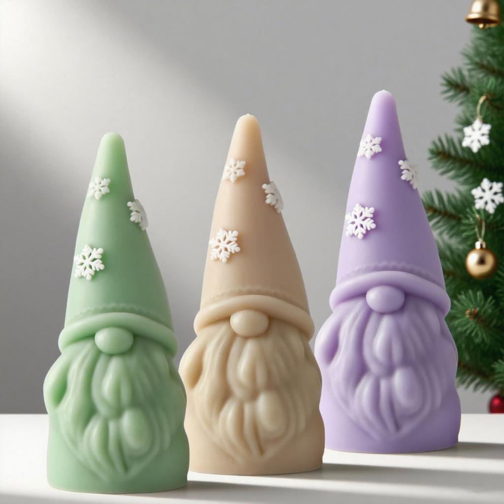 Dwarfs Candle Molds Handmade Castings Molds Christmas Silicone Moulds Epoxy Resin Molds Plasters Molds