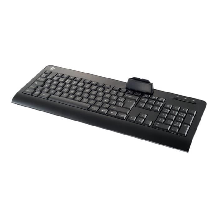 Clavier Avec Smart Card Reader (CCID) USB Espagnol Noir - CONCEPTRONIC - CKBESMARTID