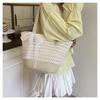 Holiday Straw Bag Lace Woven Bag Large Capacity Tote Bag Women's Spring and Summer New Seaside Shoulder Bag Summer Beach Tote Handbag