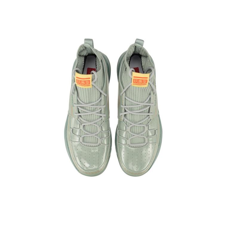 Li Ning 937 Rebirth High-Top Retro Basketball Shoes Men Sneakers Water Gray Green AGBQ027-3