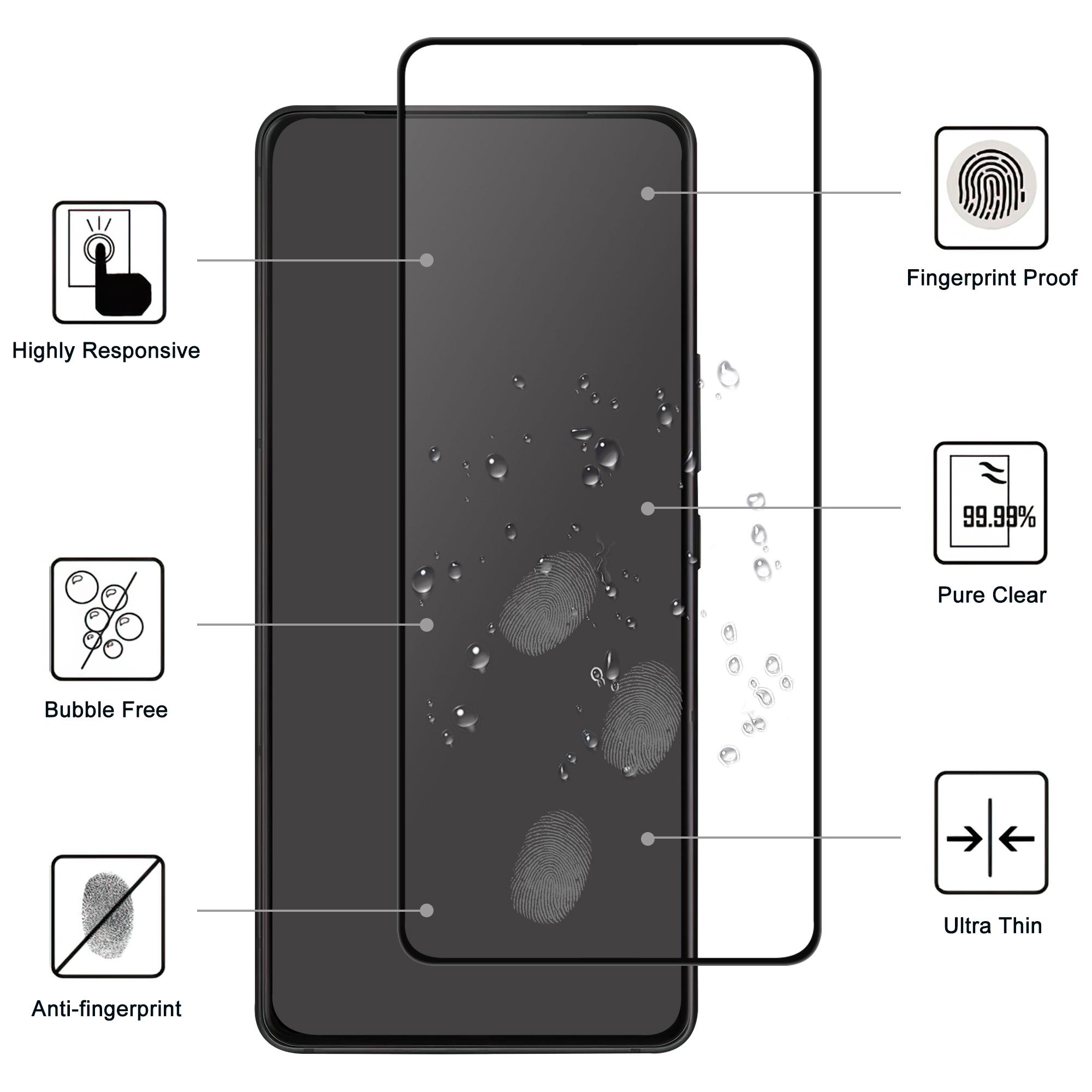 

For Asus ROG Phone 9 5G AGC Glass Screen Protector Full Glue Black Edge Screen Film Type A