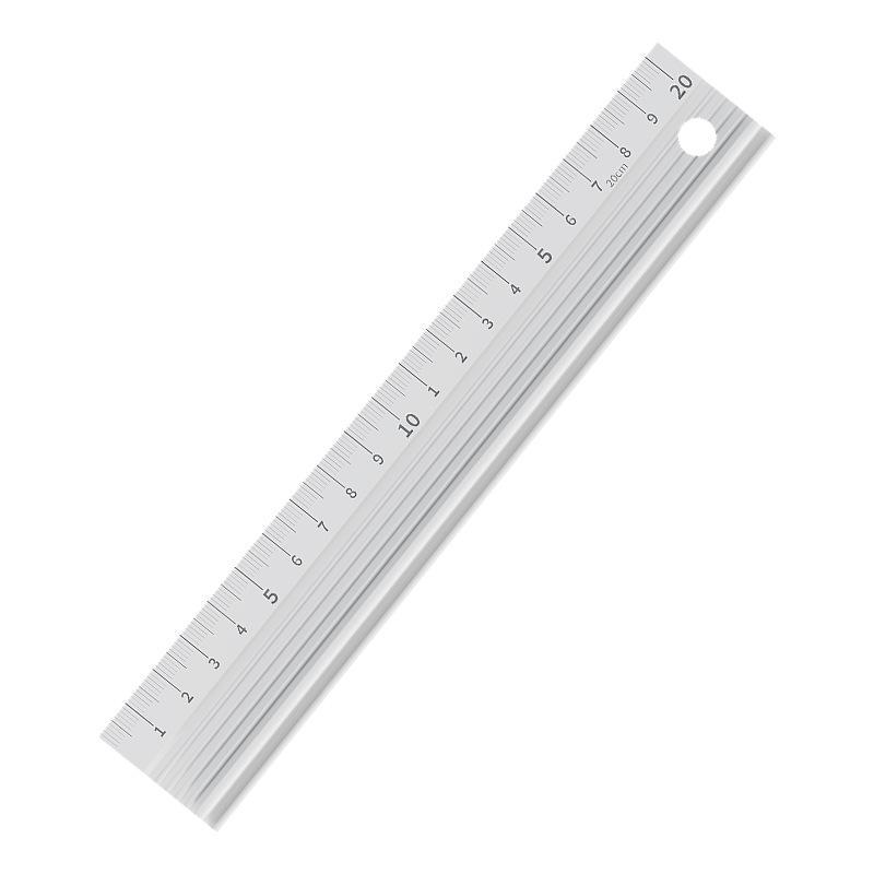 Aluminum Alloy Protective Ruler Anti Slip Design Cut Resistant Edge No Ink Bleed For School Office Drawing Crafting Measuring