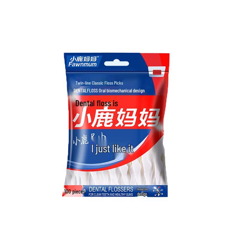 Deer Mom Classic Double Line Dental Floss Picks (1000 Count)