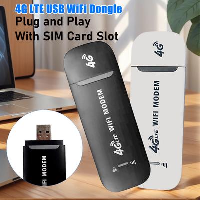 4G LTE WiFi Dongle 150Mbps Wireless USB Modem Stick Portable USB Plug And Play WiFi Network Adapter Lte Router For Home Office