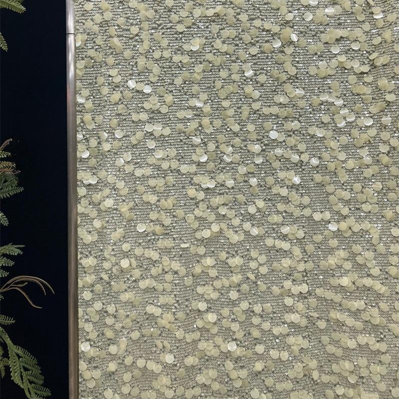 

5+18mm Shiny Reflective Stage Clothing Sequin Dense Mesh Packaging Fabric Wedding Decoration Background Dress Diy Sewing 100x150cm