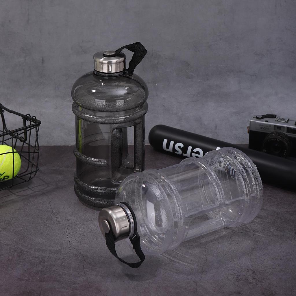 2.2L Durable Plastic Sports Water Bottle with Steel Lid - Drop-Resistant and Portable for Outdoor Use
