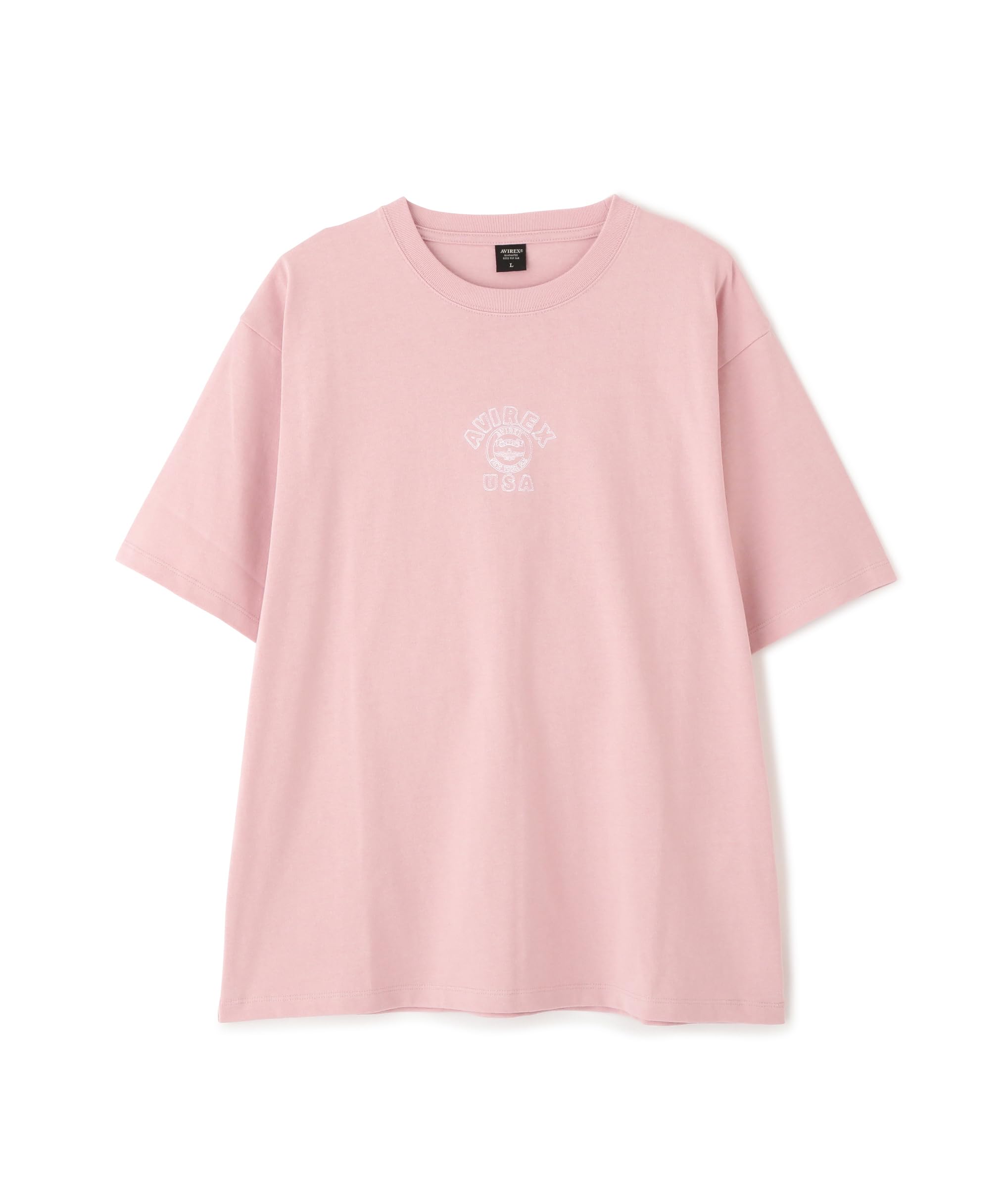 

AVIREX ONE POINT EMB T-SHIRT VARSITY LOGO (WEB&DEPOT Exclusive) Men s L 090 Pink 783-5134049