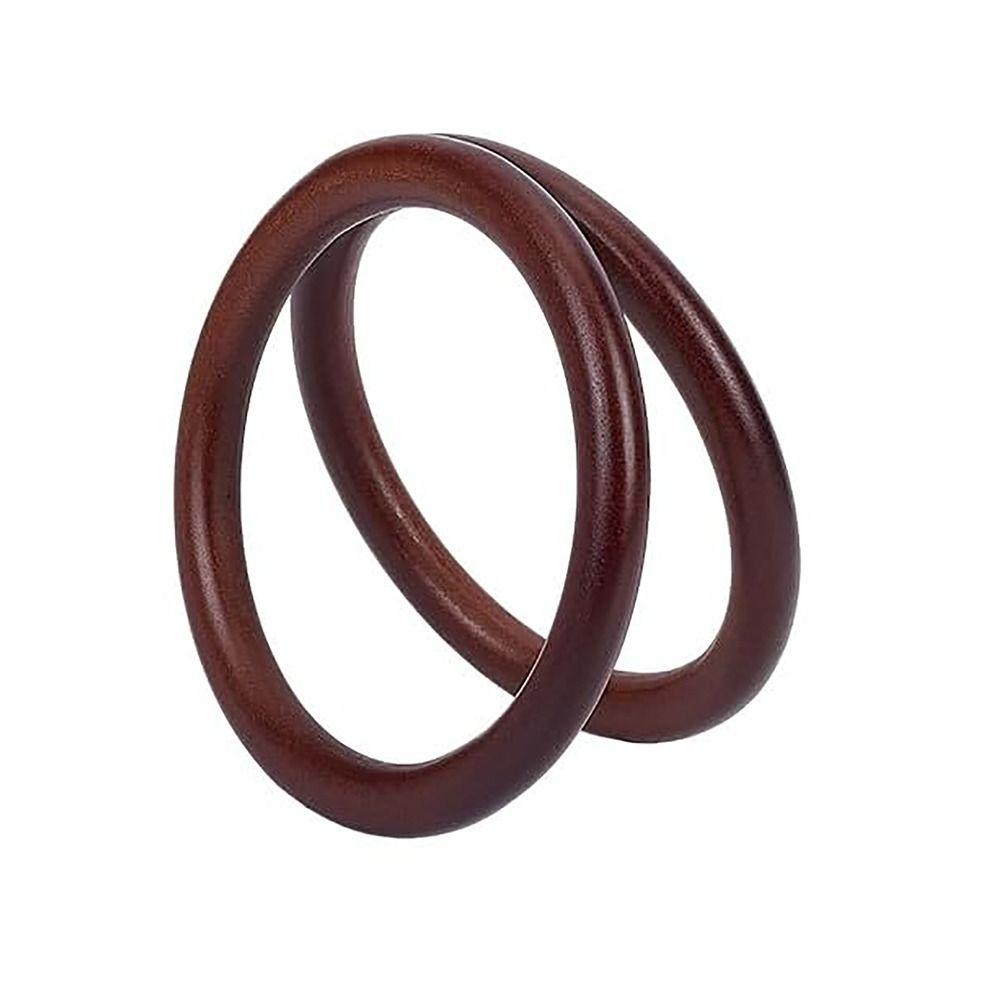 Handcraft Wooden Handbag Handles Round DIY Purse Handles Replacement Purse Strap