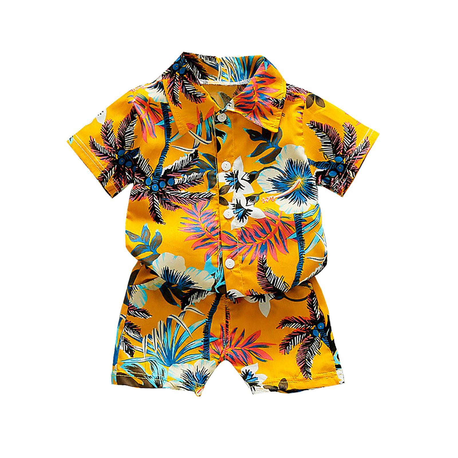 

Детская одежда с цветочным принтом, футболка с короткими рукавами и шорты, пляжная одежда 90 золотой