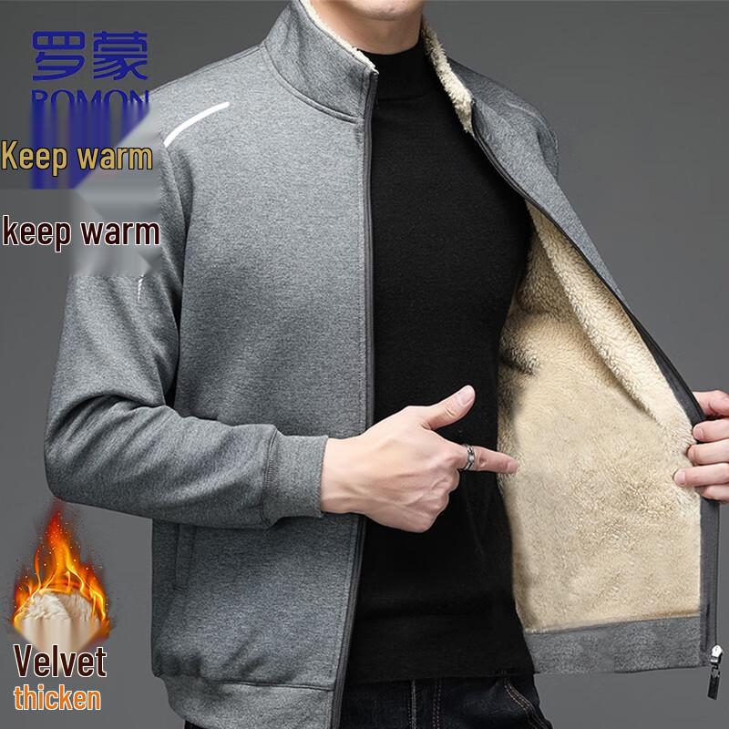 

ROMON Men s Sherpa Lined Stand Collar Jacket 5XL