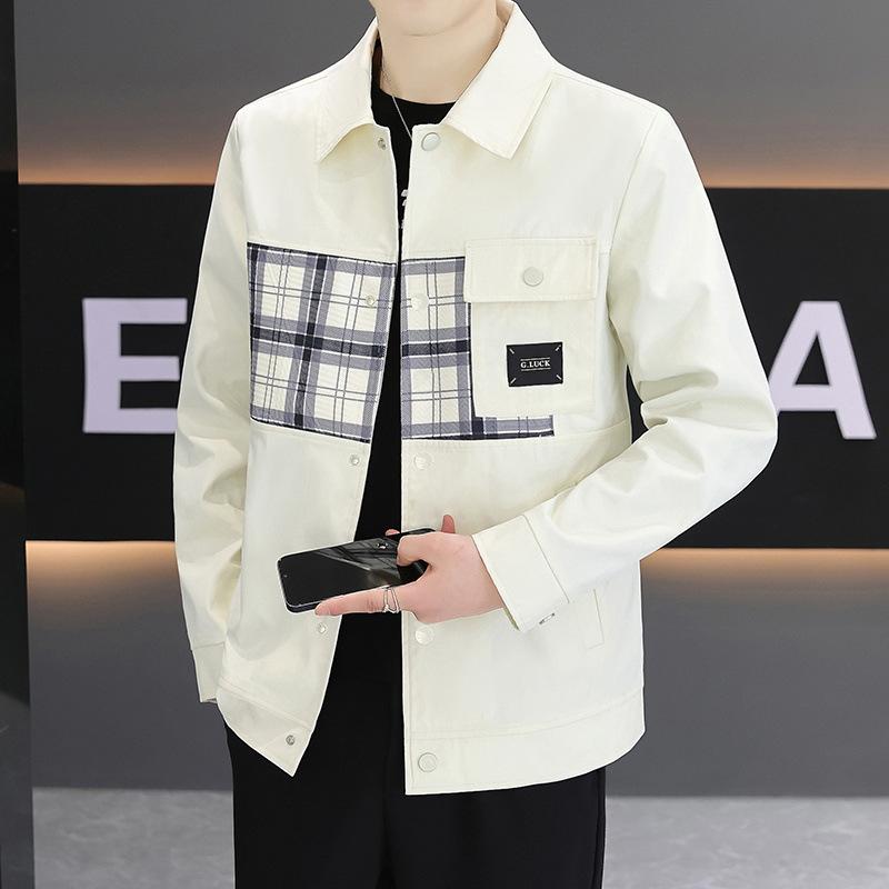 Spring and Autumn Korean Style Slim Men's New Coat Lapel Tops Men's Coats New Jackets Men's Clothing