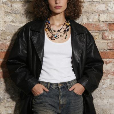 Personality Trend Hand-knotted String Beads Multi-layer Necklace Light Luxury High Sense Beach Shell Pendant Female