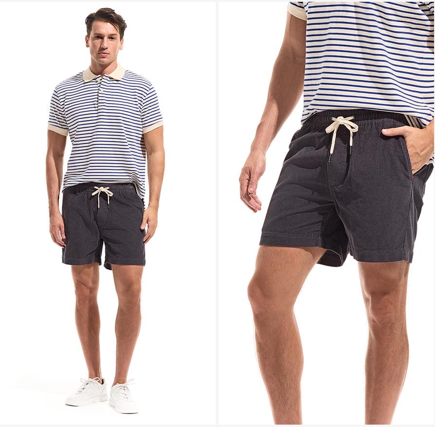 2024 Unisex Heavyweight All-Cotton Corduroy Shorts, Classic Preppy Style, Retro Washed
