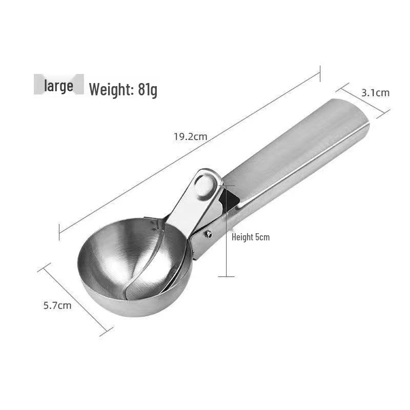 Ice Cream Scoop - Stainless Steel Fruit Baller and Watermelon Spoon for Home Use