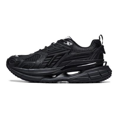 Li Ning Yixing 5 Tessuto Pelle Sintetica Antiscivolo Resistente all'Usura Scarpe Casual Basse Uomo sneakers Nero AGLT025-2
