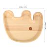 Cute Elephant Shape Wooden Kid Plate Divided Dish Animal Serving Tray for Home Kitchen Decoration