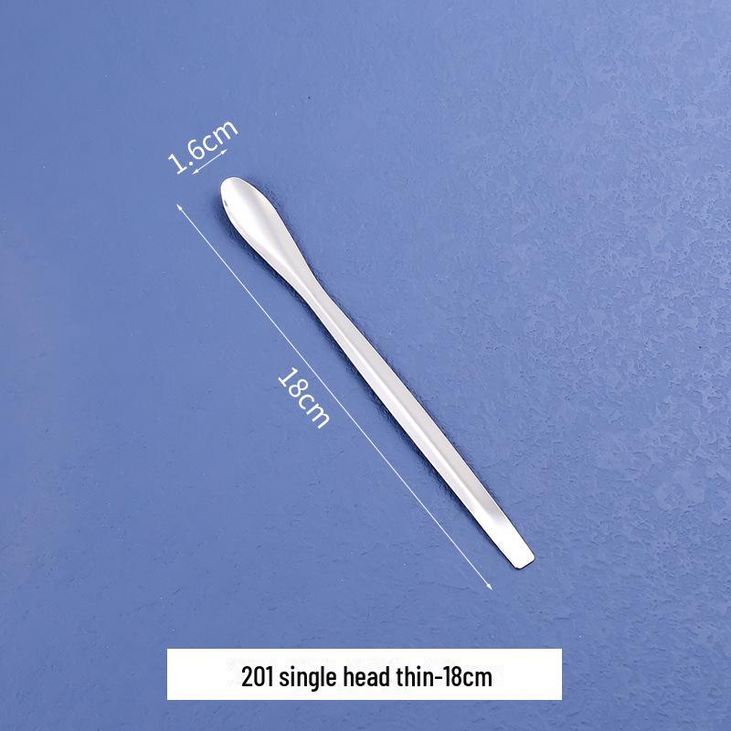 Nerezová lžička na léky pro kosmetické balení - Jednohlavá nebo dvouhlavá varianta