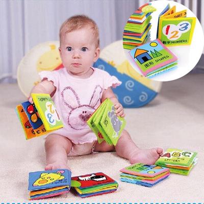 Cartoon Intelligence Development Kid Early Educational Toy Soft Cloth Baby Cognize Book