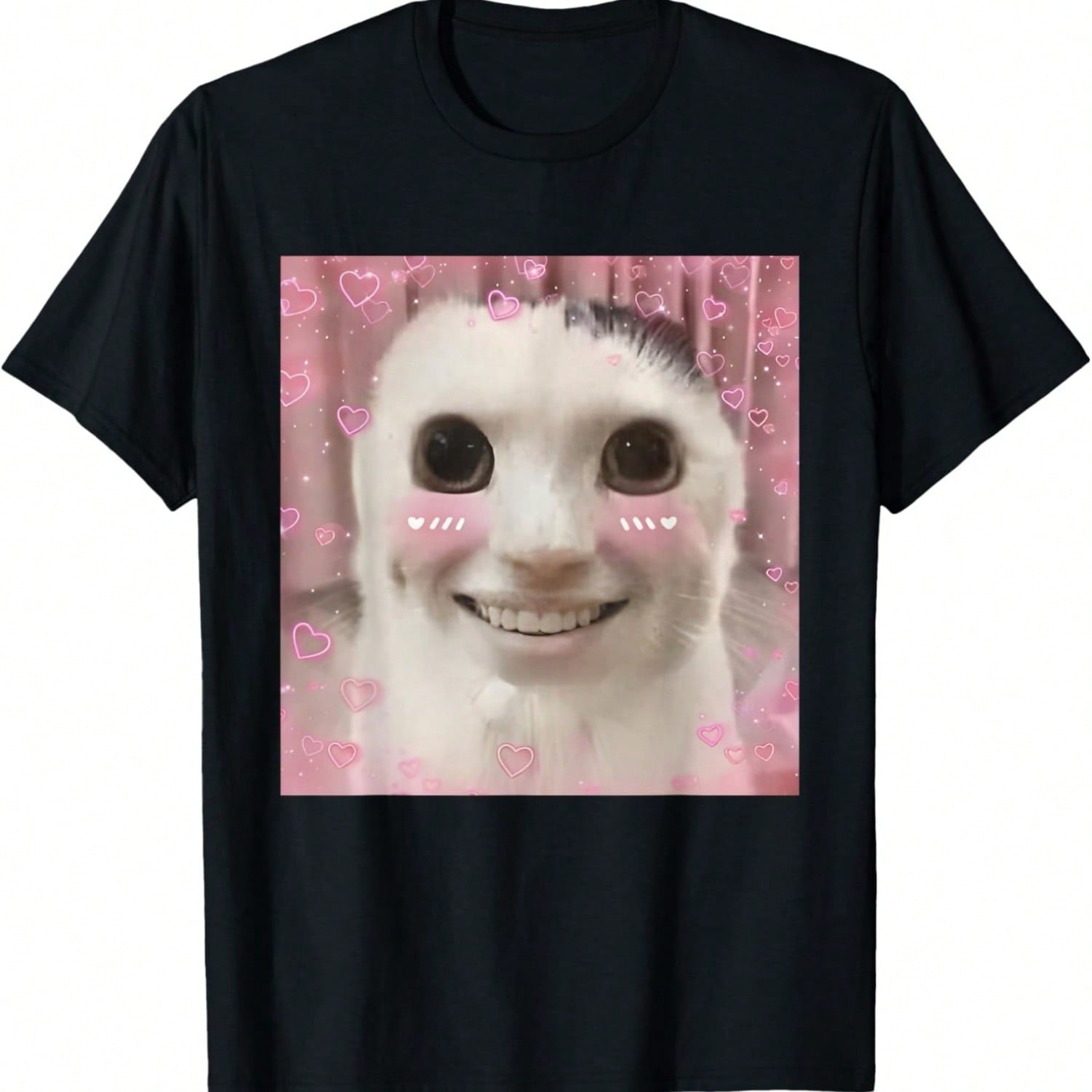 Ahh Cat Meme Dank Cursed Weirdcore Cringey Banana Cat T-Shirt S разноцветный