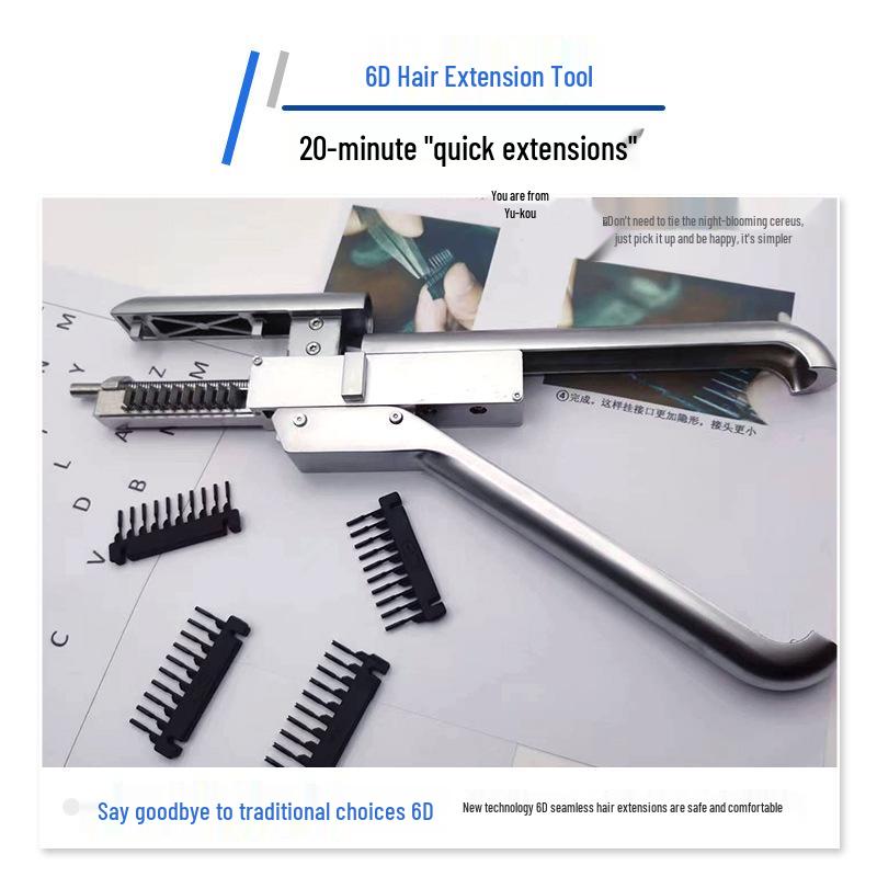 6D Hair Extensions First Gen Seamless Extension Tool - DIY Extension Gun for Hair Salons