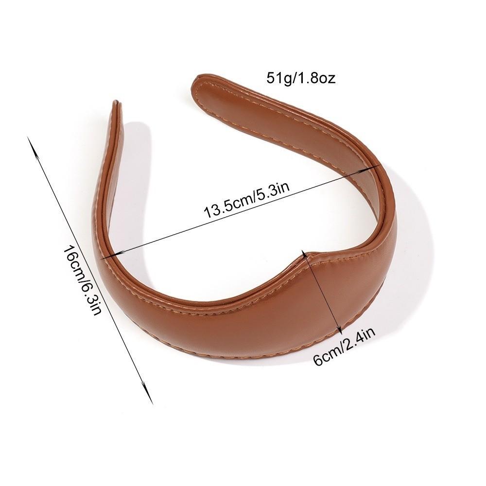 Klassieke Lederen Driehoekige Hoofdband Brede Rand Antislip Haarband V-Vorm Strass Hoofdband Bruiloft