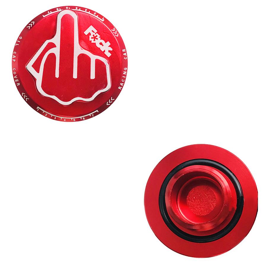 Red Screw-In Middle Finger Oil Filler Tank Cap Valve Cover For Honda Acura