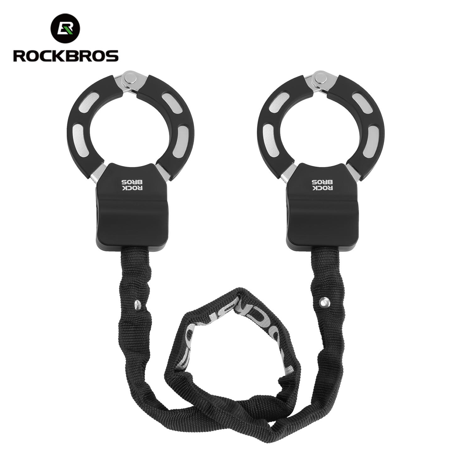 ROCKBROS Durable Steel Keyed Anti-Theft Chain Ring Lock 59.5cm for Electric Scooter Balance Bike Mountain Bike & Road Bike Chain