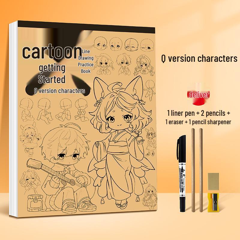 Manga Beginners' Tracing Book: Cute Anime Girls & Chibi Characters
