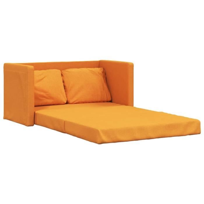 VidaXL Canapé-lit 2 en 1 jaune foncé 112x174x55 cm tissu 353972