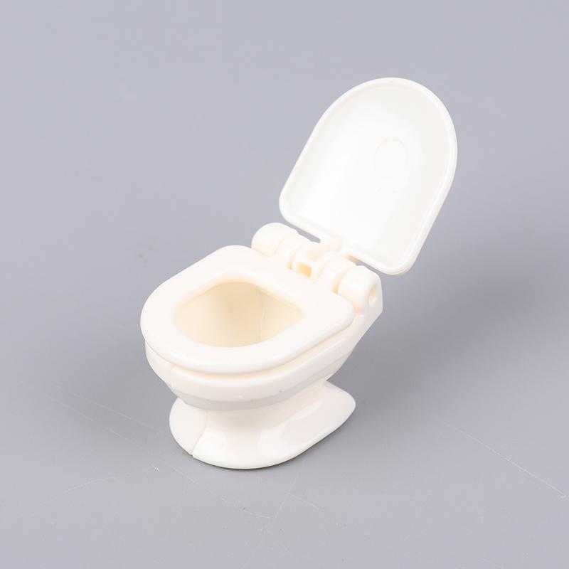 1:12 Dolls Accessories Vintage Dollhouse Furniture Bathroom Modeling White Toilet Doll House Miniature Baby Pretend Toys