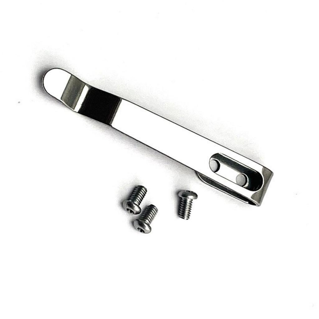 Edelstahl Rückenclip für DIY Klapptaschenmesser Werkzeug DIY Zubehör Rückenclip Klappmesser Rückenclip mit Schraube