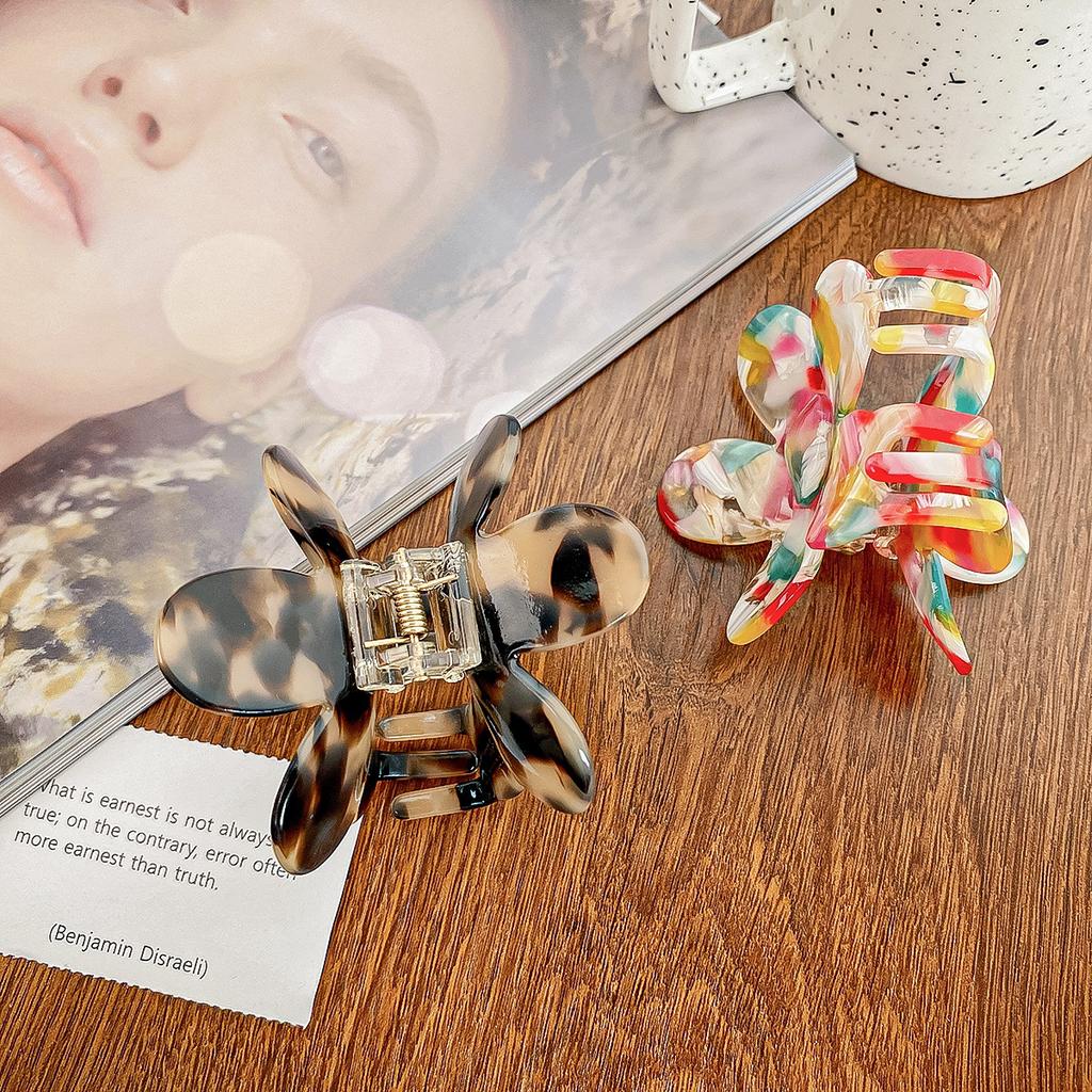 1PC NEW Flower Ponytail Shark Hair Clip for Women Claw Clip Thick Hair Acetate Hair Claw Clip Barrettes Hair Accessories