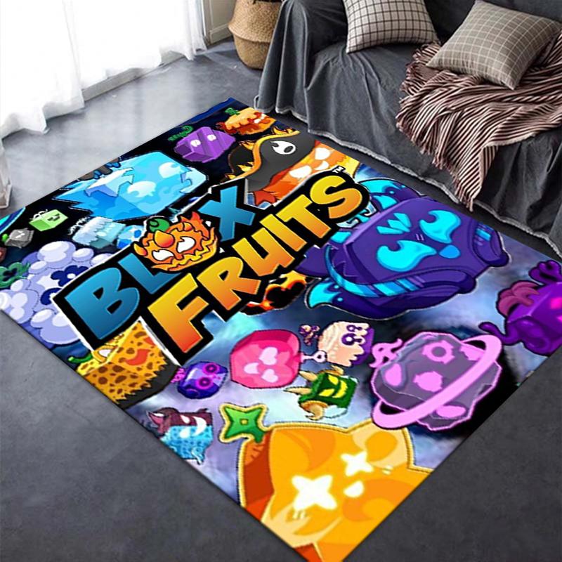 Tappeto Nuovo Blox Fruits Game 2025 per Soggiorno Camera da Letto Casa Decorazione Divano, Tappetino Antiscivolo per Giochi Bambini10