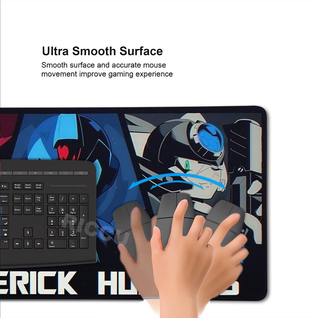 Many Size Gaming Mousepad Game Megaman Carpet Desk Protector Rubber Mat PC Accessories Deskmat Gamer Kawaii Keyboard Nonslip Mat