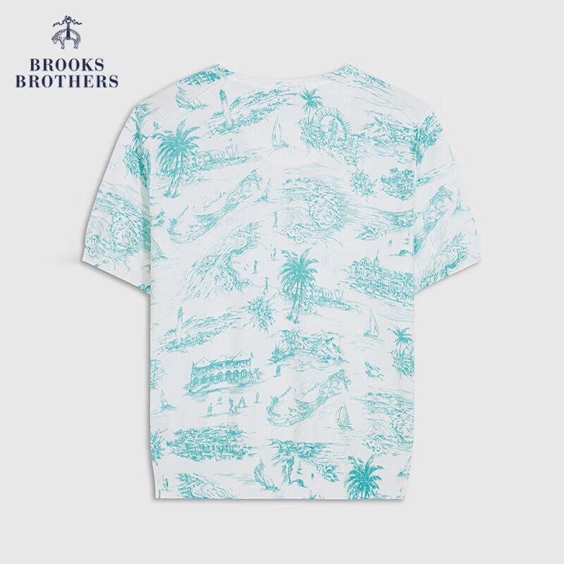 Женский кардиган Brooks Brothers из хлопкового трикотажа с тропическим принтом M