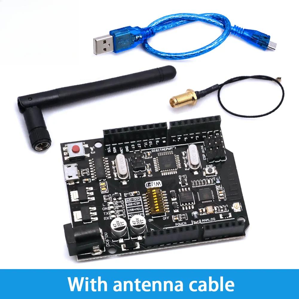 UNO+WiFi R3 ATmega328P+ESP8266 CH340 (32Mb memory) 6V-9V USB-TTL CH340G For Arduino NodeMCU WeMos One Development board