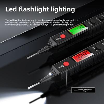 Multifunctional Digital Voltage Tester, Non-Contact Electrical Tester with LCD Display for Home and Professional Use