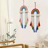 Bohemian Woven rainbow ornaments girl hairpin storage rack wall decoration pendant headdress finishing rack