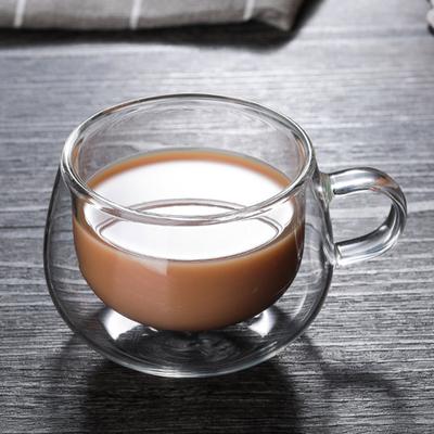 Double-layer Transparent Heat Resistant Glass Coffee Cup With Handle Thickened Glasses Cappuccino Latte Mug Teacup 150/250ml