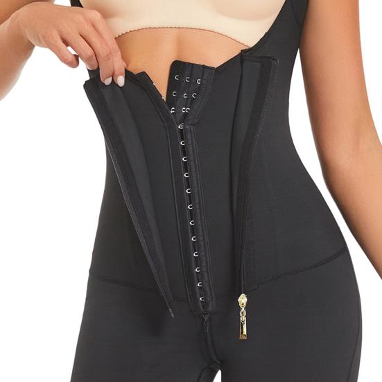 Postpartum Shapewear for Women Tummy Control Body Shaper Lace Leg Openings Non-Slip Silicone Lining Bodysuit Adjustable Waist Shaper