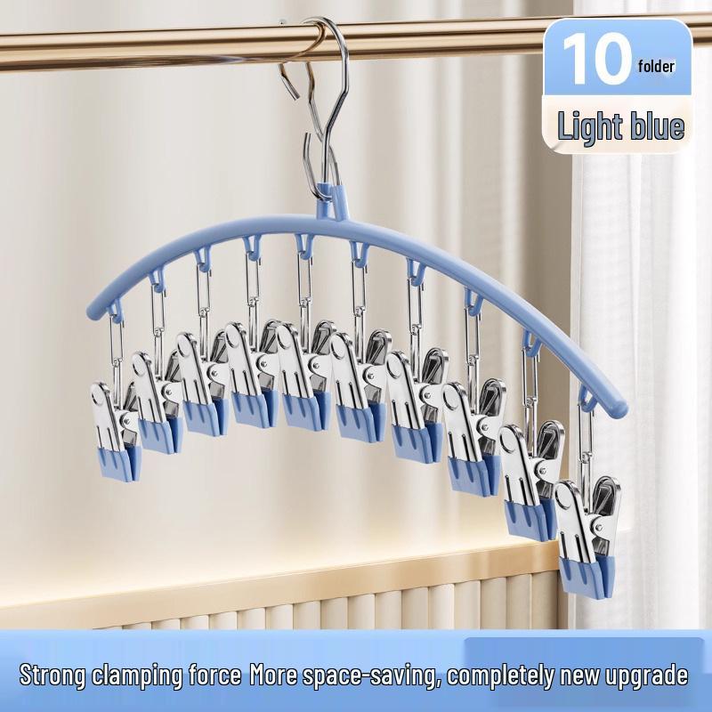 Aluminum Alloy Multi-Clip Drying Rack for Socks and Underwear