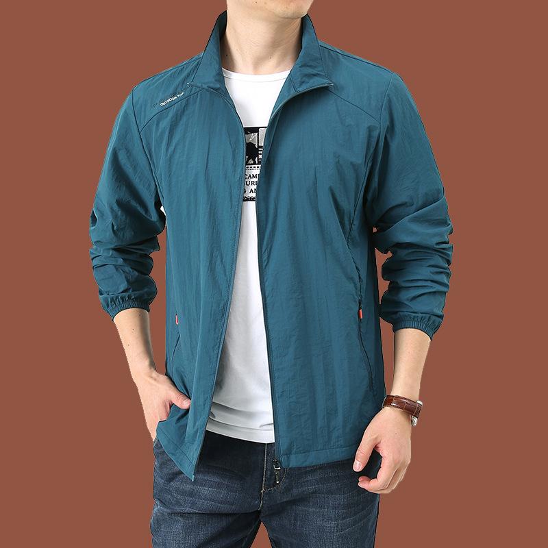 Sommer Sonnenschutzjacke Herren Outdoorbekleidung Schnelltrocknender Hautmantel Herren Sport Sonnenschutz Wandern Radfahren Angeln Camping Jacke