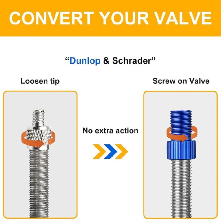 4 Pcs Presta to Schrader Converter Bike Valves Converters Road Bike Accessories
