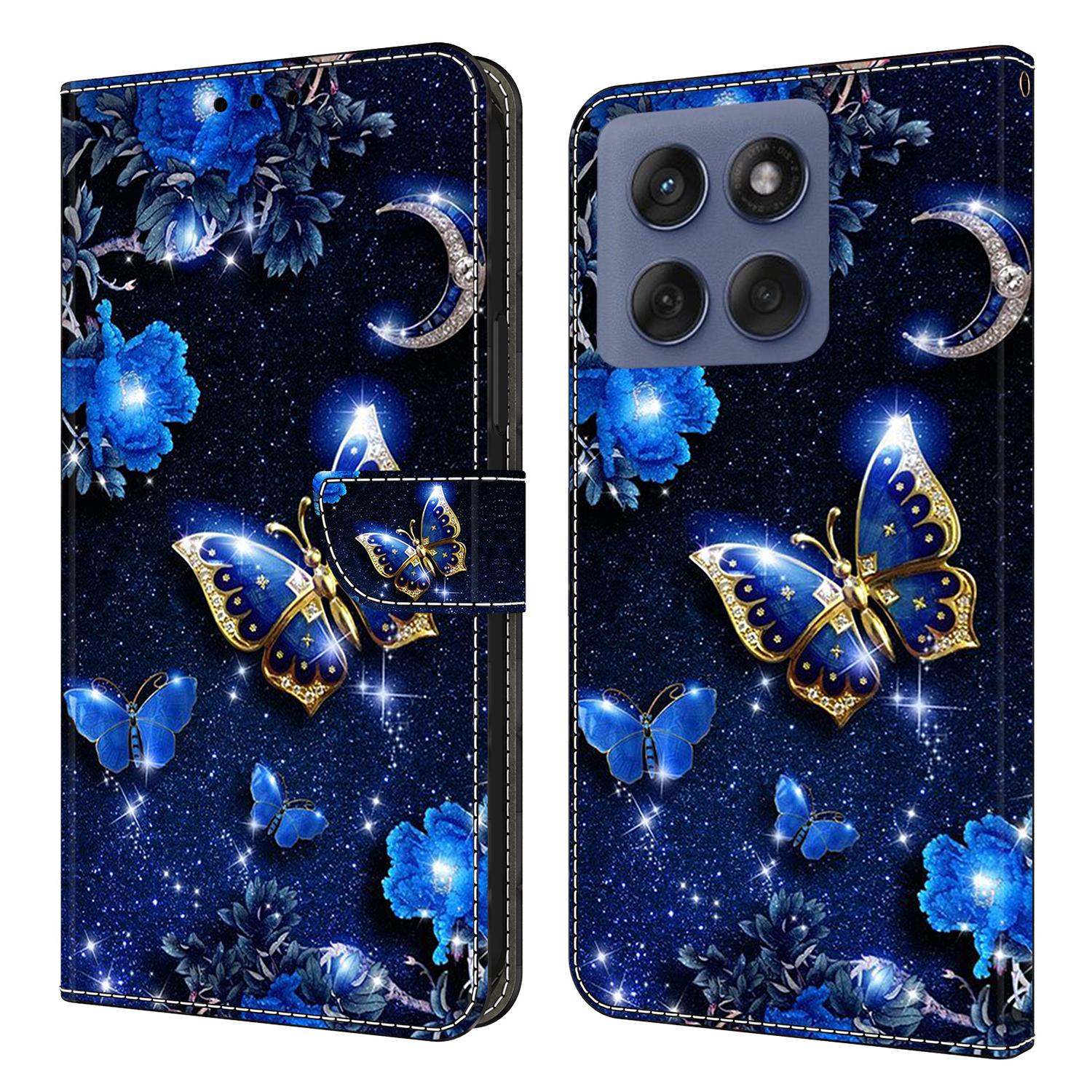 

Для Motorola Edge 60 Pro 5G Шкіряний чохол з друком візерунка Гаманець Підставка Відкидна кришка для телефону Brilliant Butterfly